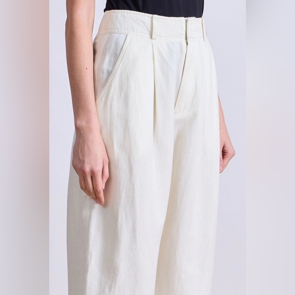 Apiece Apart Bari Crop Trouser in Cream - Picture 5 of 11